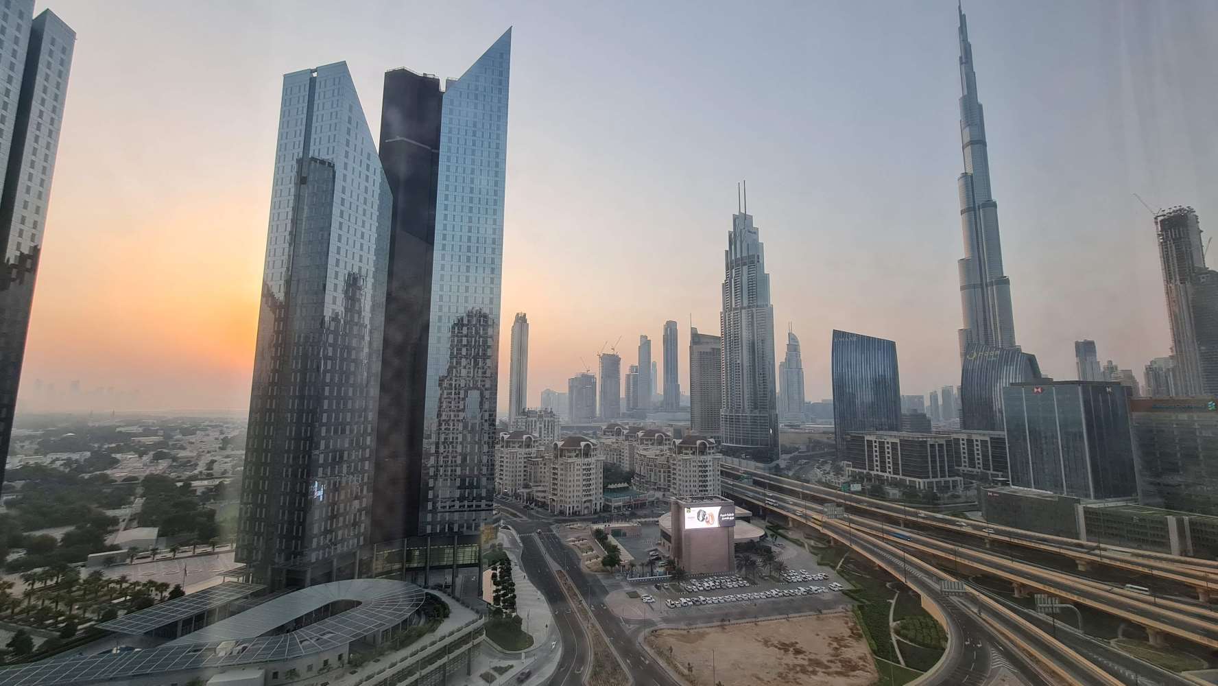 Dubai skyscraper view
